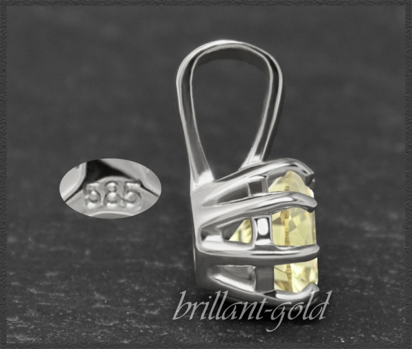 Brillant Anhänger 0,80ct, zart gelb, 585 Weißgold